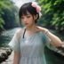 全能同人主编林沐白头像——年轻女性编辑，深色背景，专业气质